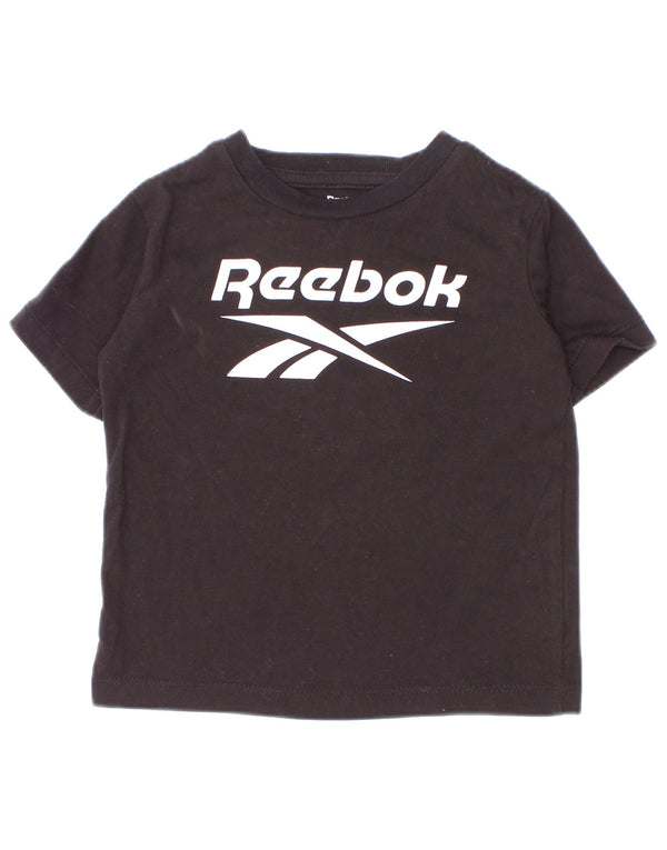 Reebok Baby-Jungen-T-Shirt mit Grafik, 12–18 Monate, schwarze Baumwolle