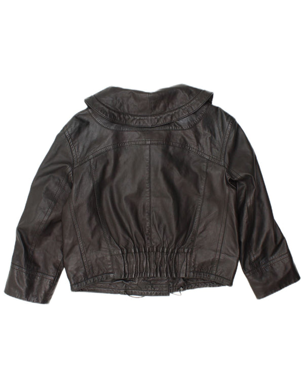 JCC Damen Crop 3/4 Ärmel Zweireihige Jacke IT 44 Medium Schwarz