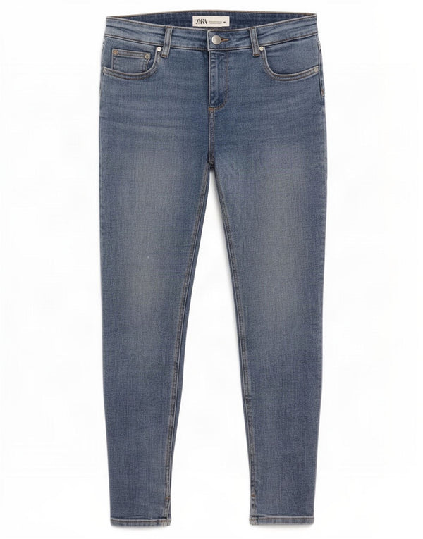 Zara Damen Skinny Jeans EU 38 Small W28 L28 Blaue Baumwolle