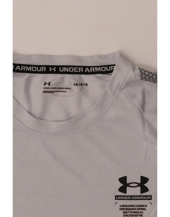 Under Armour Herren T-Shirt Top Large Grau Geometrisch