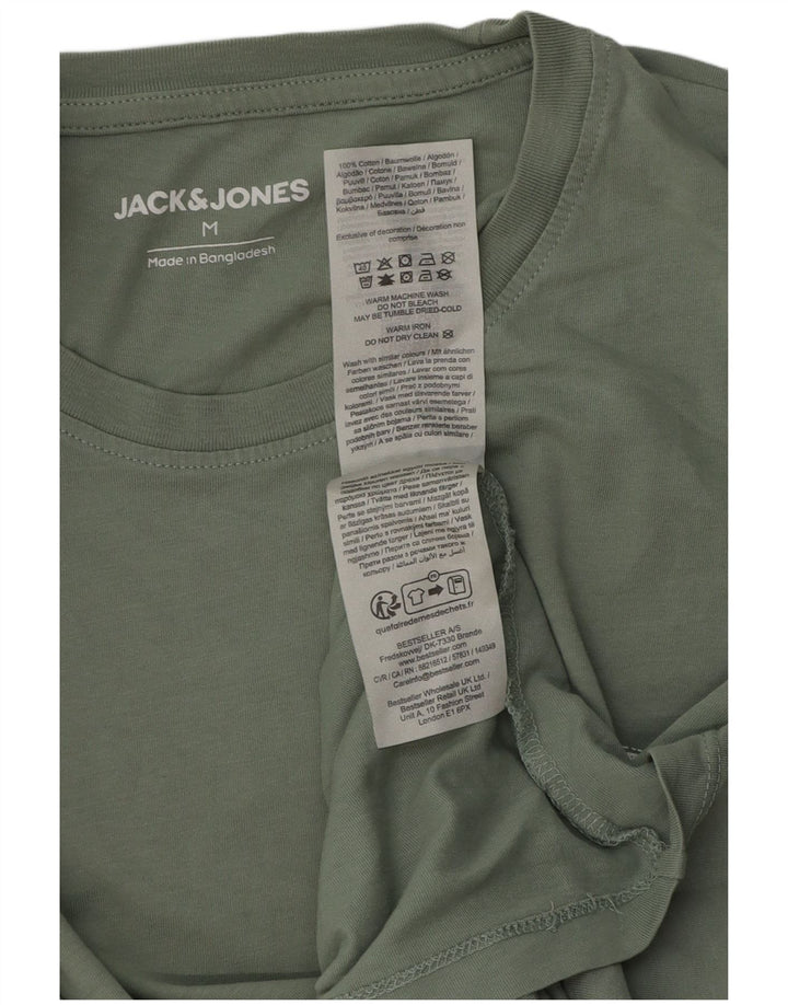 Jack & Jones Herren T-Shirt-Oberteil aus mittelgrüner Baumwolle