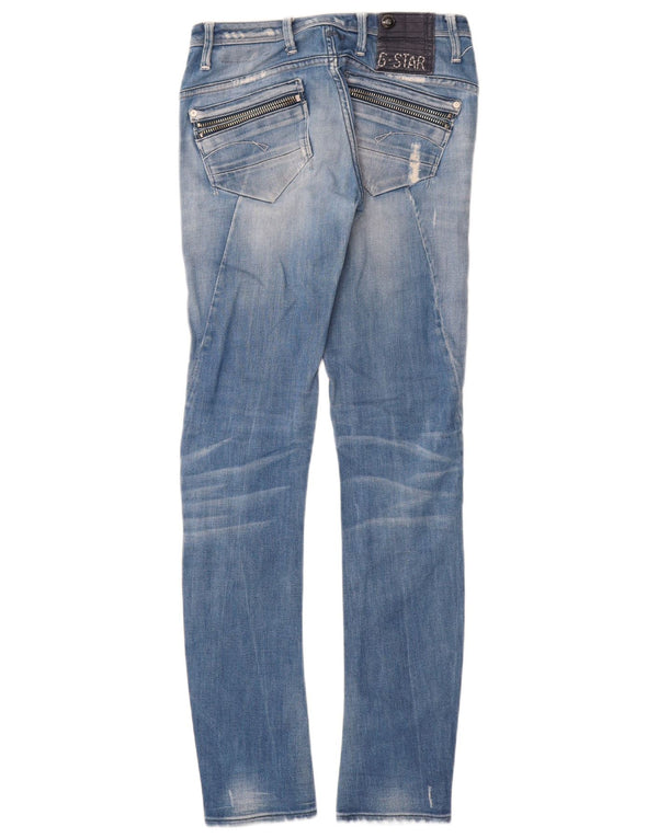 G-Star Damen Distressed Skinny Jeans W27 L32 Blaue Baumwolle