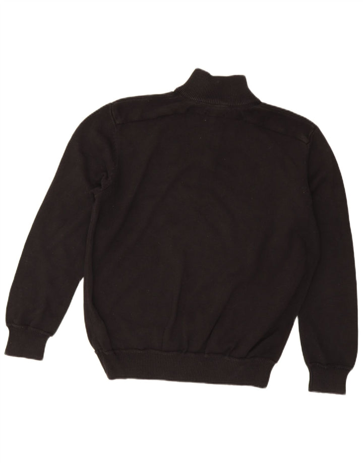 Wrangler Herren-Pullover mit Reißverschluss am Hals, XL, schwarze Baumwolle