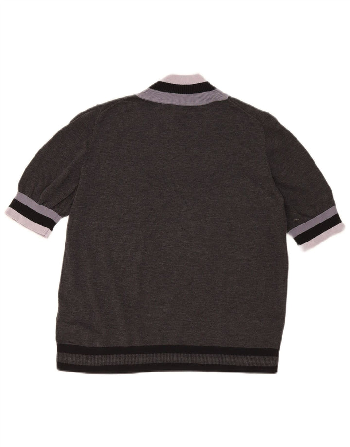 Cos Rollkragenpullover für Damen, Gr. 14, Mittelgrau, Farbblock