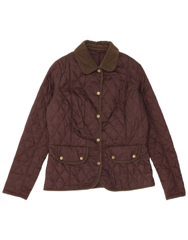 Barbour Damen Steppjacke UK 12 Mittelbraunes Polyamid