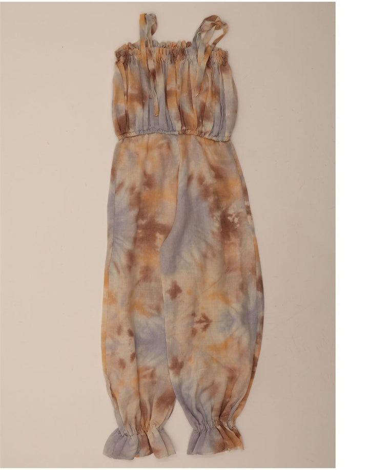 VINTAGE Womens Jumpsuit UK 6 XS Multicoloured Tie Dye Vintage Vintage and Second-Hand Vintage from Messina Hembry 