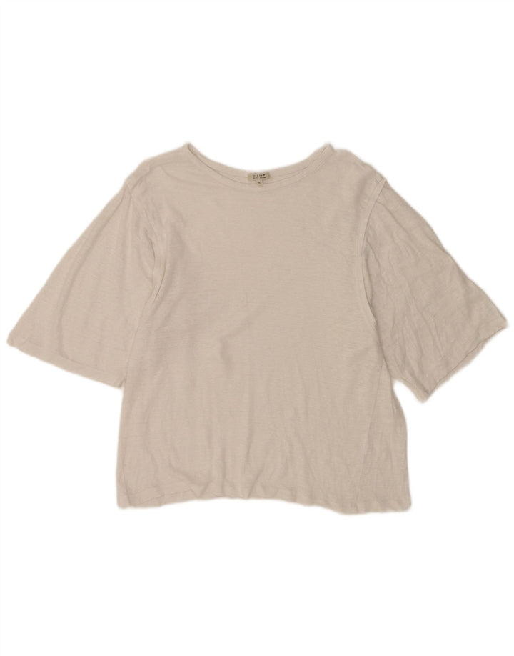 Jigsaw Damen T-Shirt Top UK 18 XL Weiß