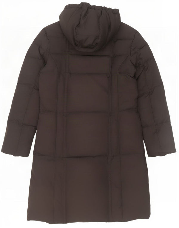 Fila Wattierter Damenmantel mit Kapuze, UK 12, Mittelschwarz, Polyester