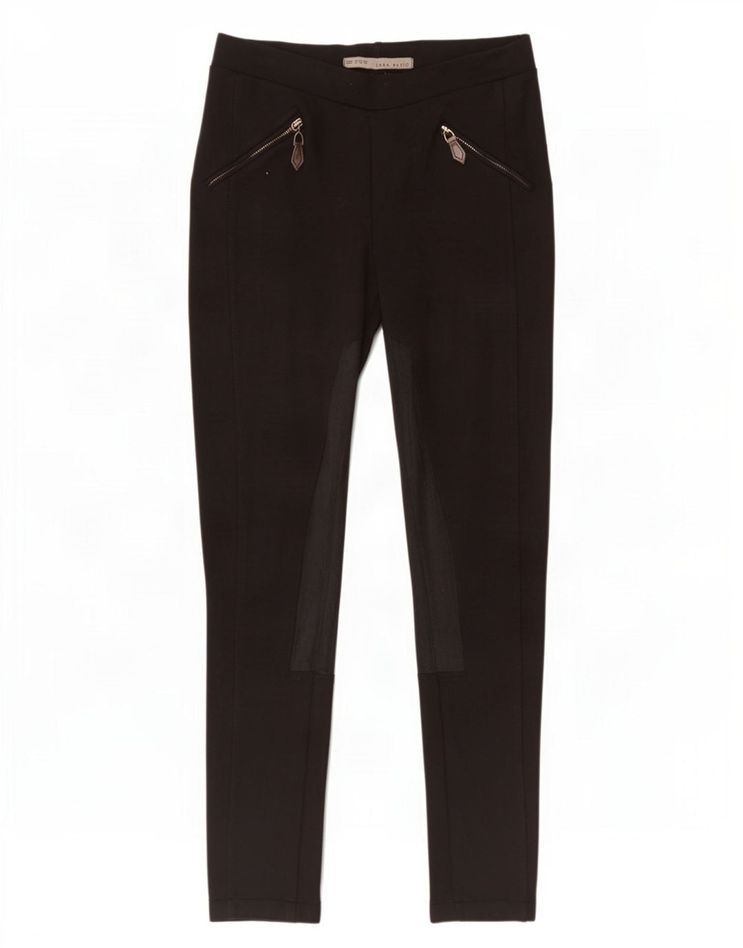Zara Damen Leggings UK 12 Medium Schwarz