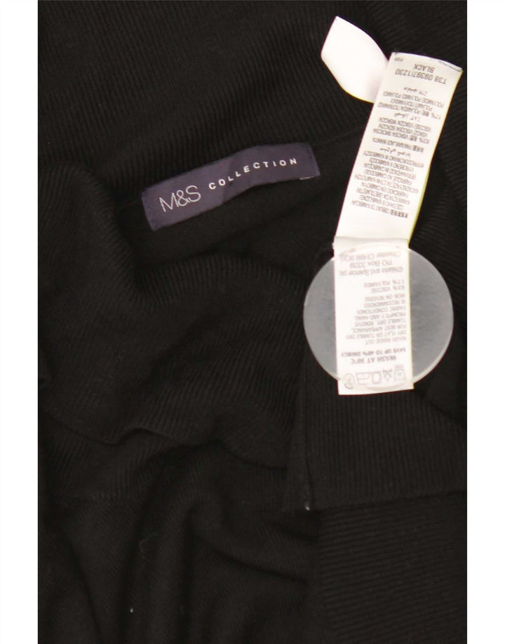 Marks & Spencer Rollkragenpullover für Damen, UK 12, mittlere schwarze Viskose