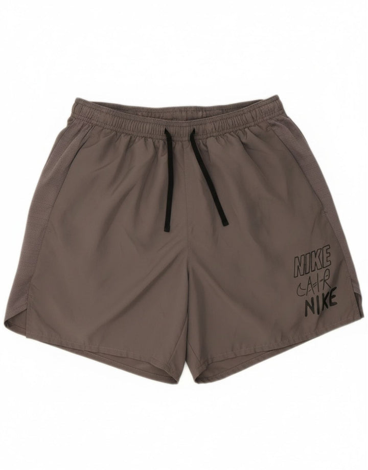 Nike Herren Dri Fit Graphic Sportshorts, großes graues Polyester