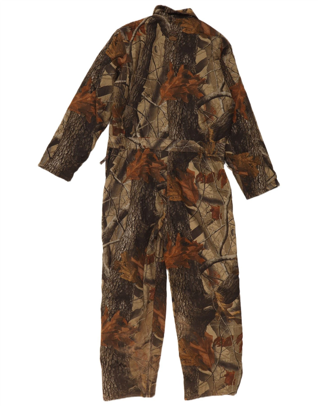 VINTAGE Jungen-Overall mit langen Ärmeln, 15–16 Jahre, Khaki, Blumenmuster, Baumwolle