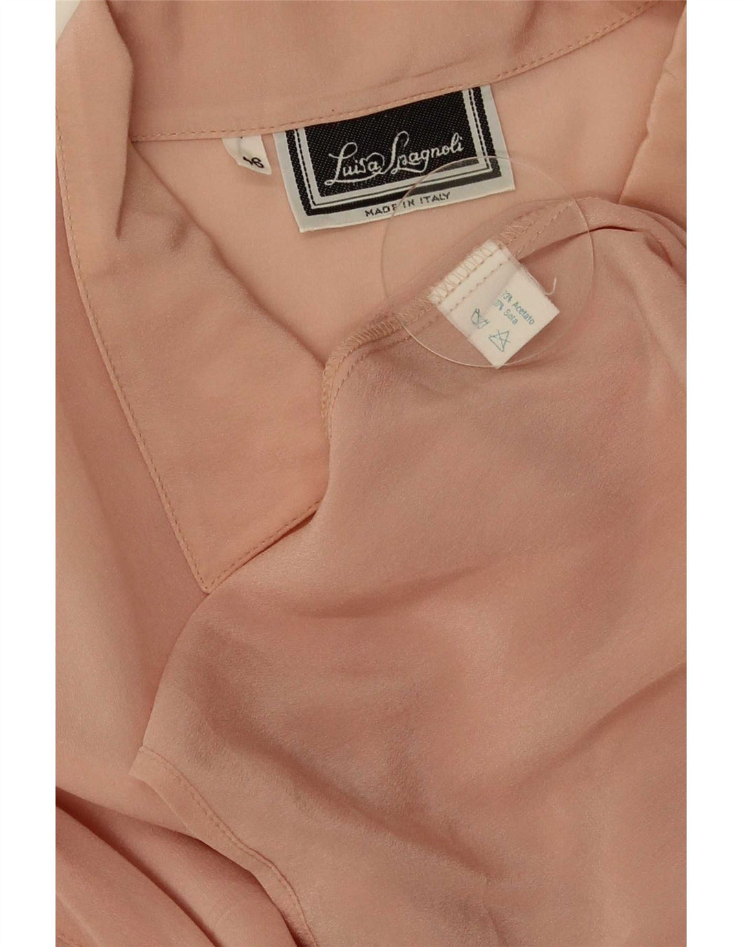 Luisa Spagnoli Damen Hemdbluse IT 46 Large Rosa Acetat