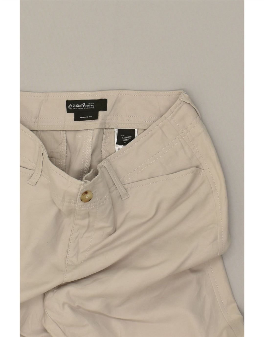 EDDIE BAUER Womens Mercer Fit Casual Trousers US 4 Small W30 L28 Beige | Vintage Eddie Bauer | Thrift | Second-Hand Eddie Bauer | Used Clothing | Messina Hembry 