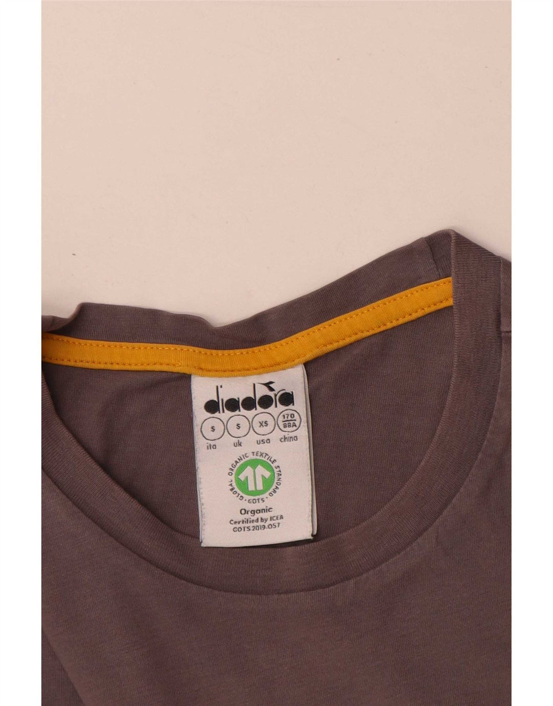 Diadora Herren-T-Shirt mit Grafik, Größe S, Grau, Baumwolle