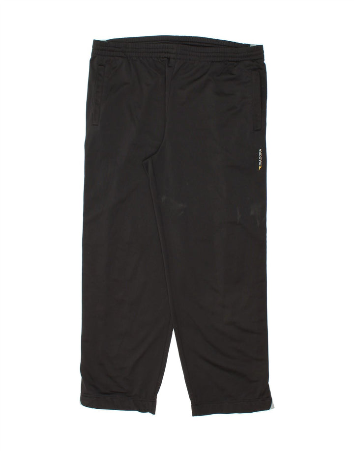 DIADORA Mens Tracksuit Trousers XL Black Polyester Vintage Diadora and Second-Hand Diadora from Messina Hembry 