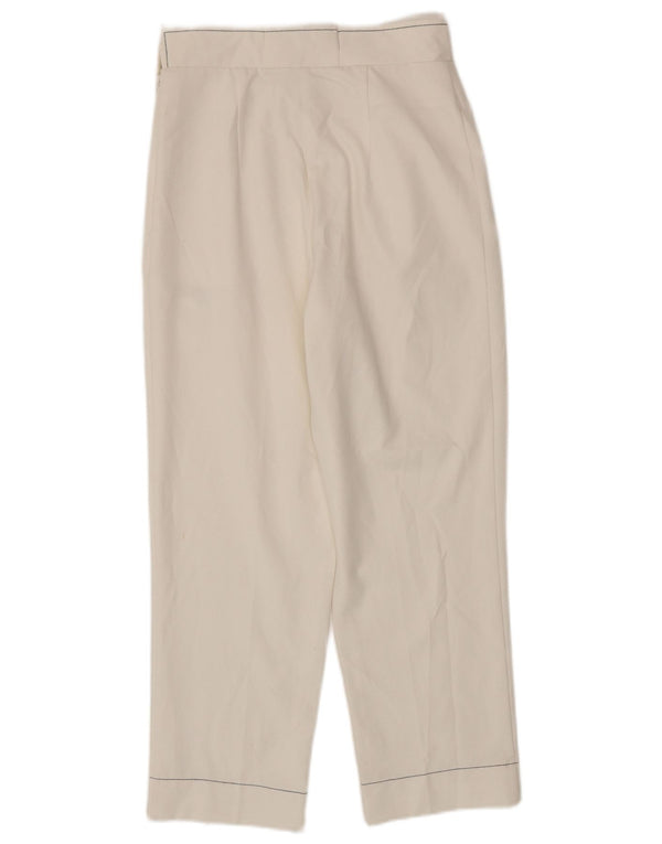 Topshop Damen-Hose, schmal geschnitten, UK 8, Größe S, W28, L25, Weiß, Polyester