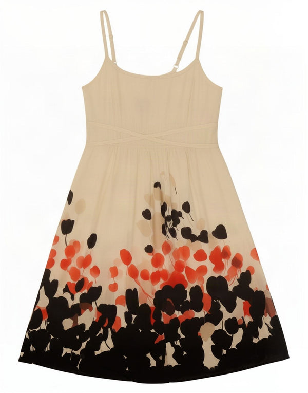 Monsoon Womens Sundress UK 14 Large White Floral Silk