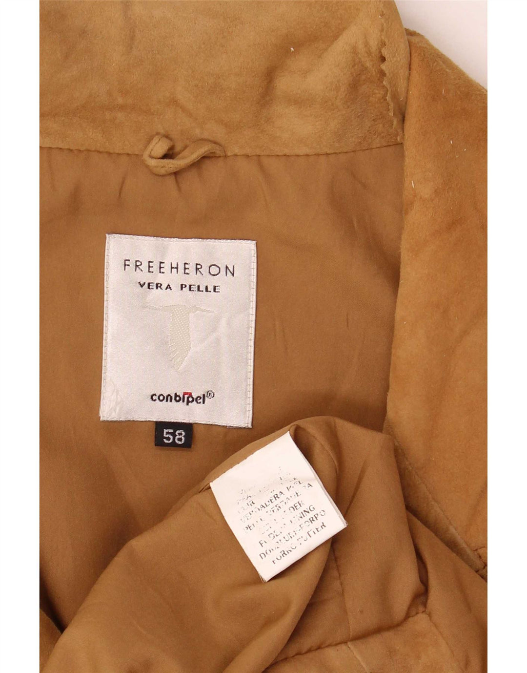 Conbipel Herren Free Heron Wildledermantel IT 58 2XL Beige Leder