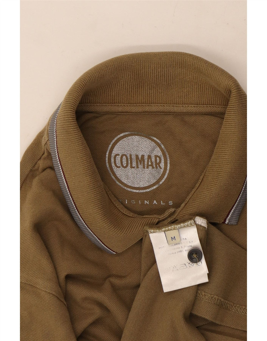 Colmar Herren-Poloshirt mit Grafik, mittlere Khaki-Baumwolle