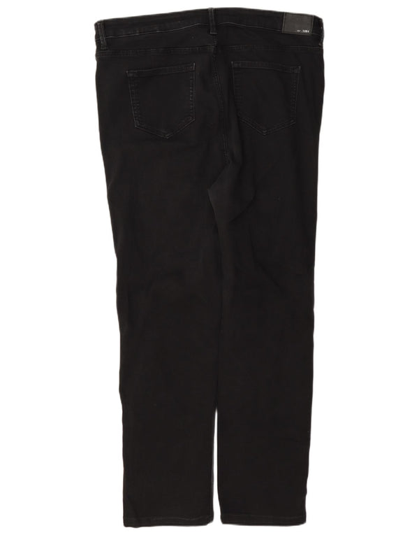 Marks & Spencer Damen The Sophia Straight Jeans UK 18 XL W36 L28 Schwarz