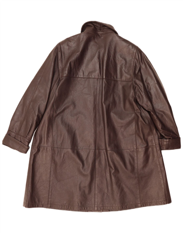 Vintage Damen Ledermantel IT 44 Mittelbraunes Leder