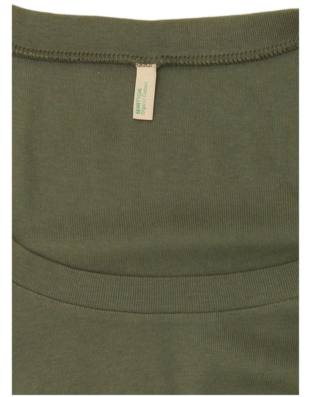 Benetton Damen T-Shirt Top UK 10 Small Khaki