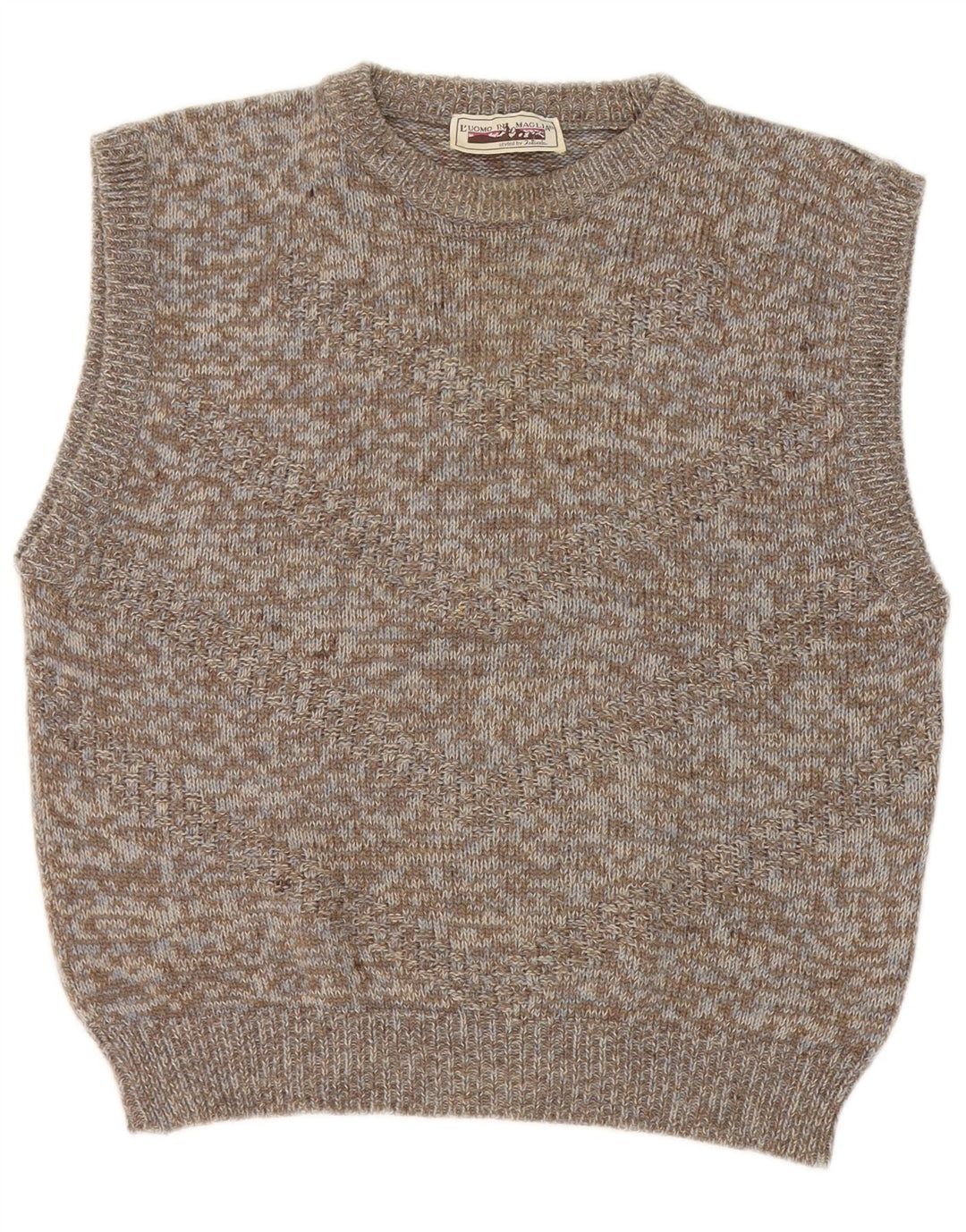 Vintage Herren Weste Tank Top XS Grau meliert Wolle