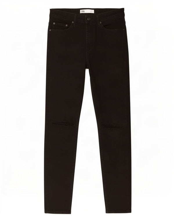 Zara Herren Skinny Jeans EU 42 Large W32 L28 Schwarze Baumwolle