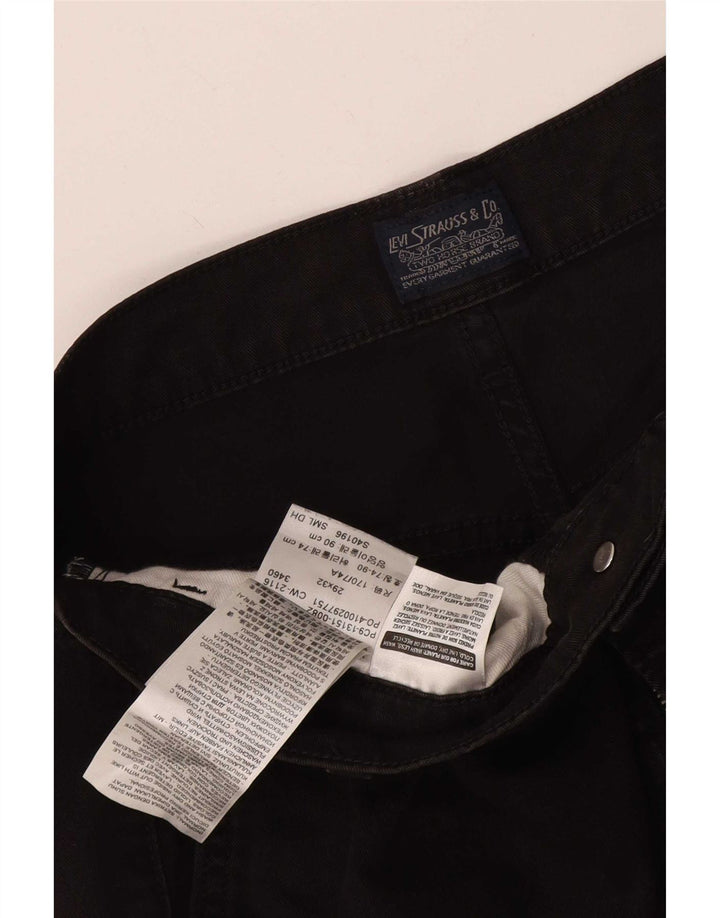 Levi's Damen Slim Jeans W29 L32 Schwarze Baumwolle