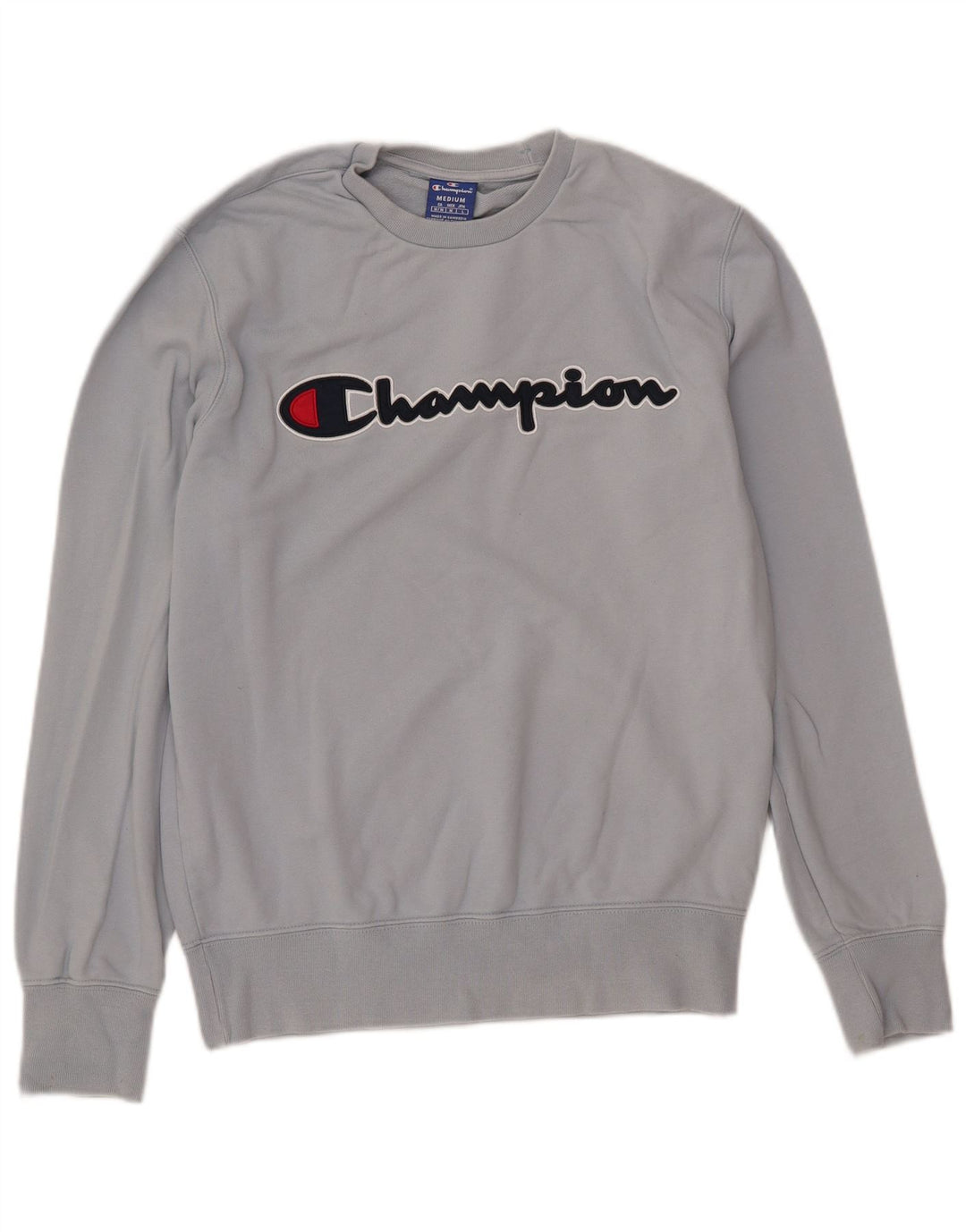 Champion Herren-Sweatshirt mit Grafik, mittelblaue Baumwolle