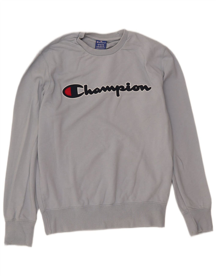 Champion Herren-Sweatshirt mit Grafik, mittelblaue Baumwolle