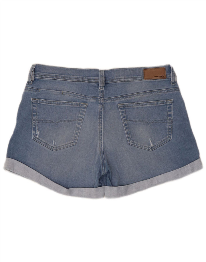 Diesel Damen Jeansshorts W28 mittelblaue Baumwolle