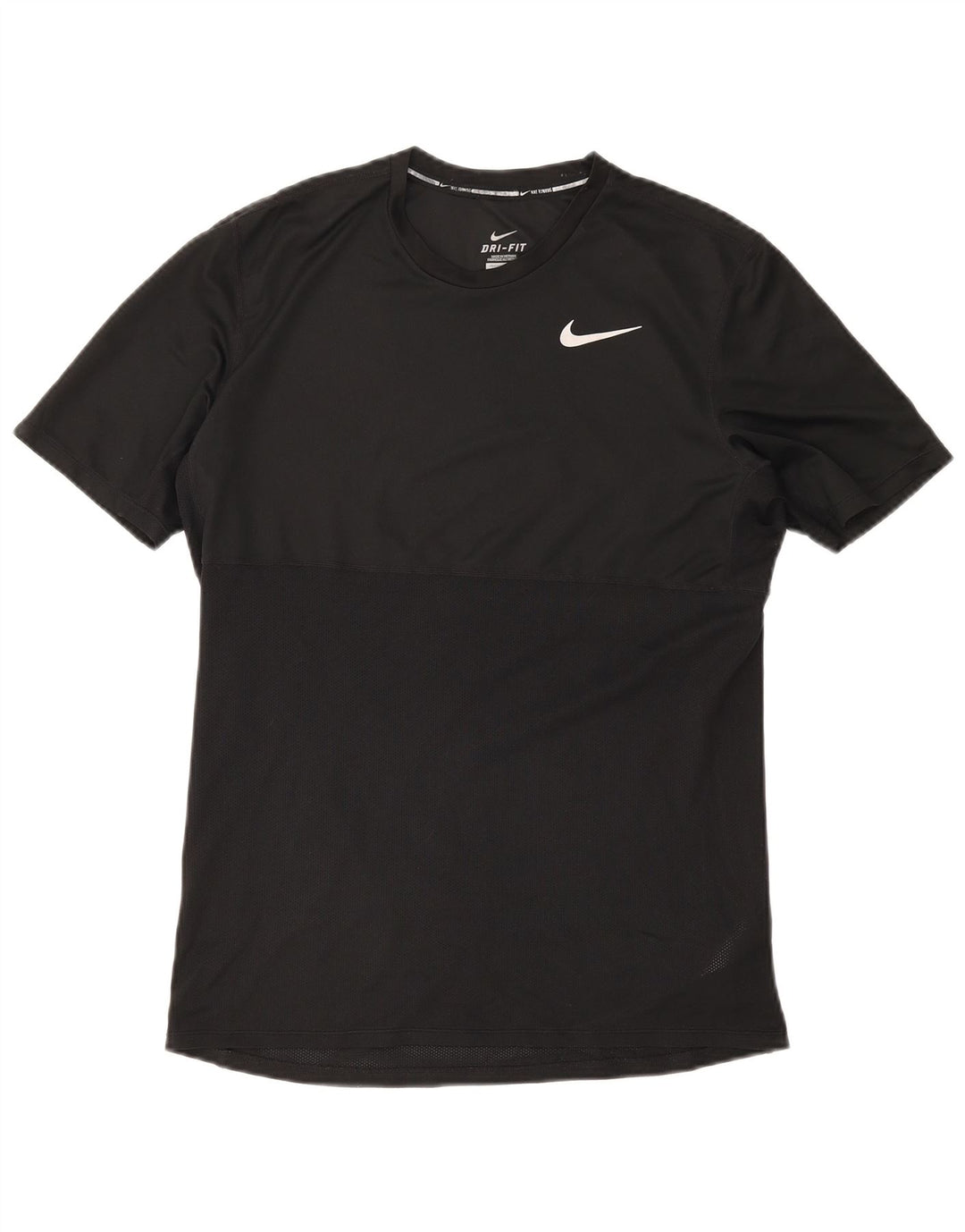 Nike Herren Dri Fit T-Shirt Top Medium Schwarz Polyester Sport