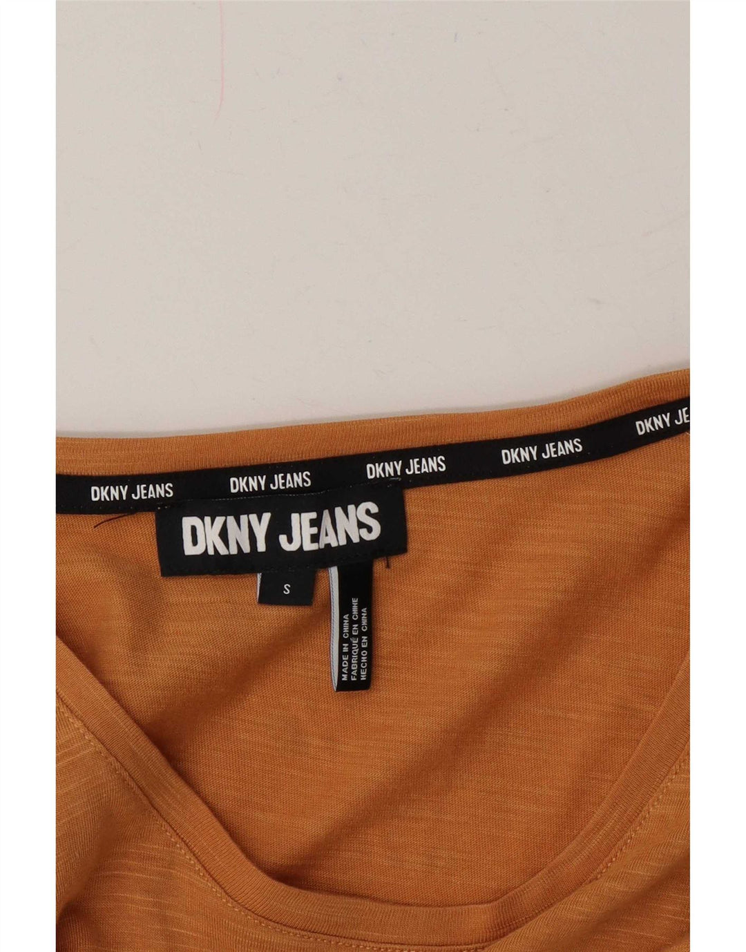 Dkny Damen-Blusenoberteil, UK-Größe 10, Größe S, braun gefleckt