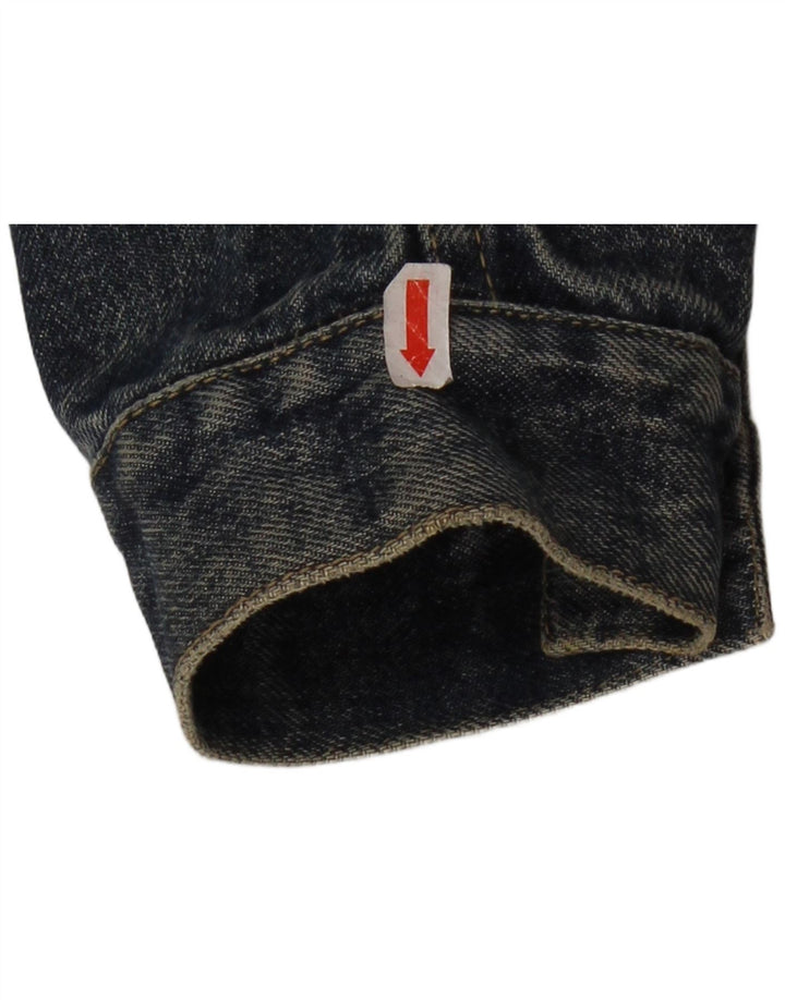 Gas Damen Street Mood Crop Denim Jacke UK 10 Small Blau Baumwolle