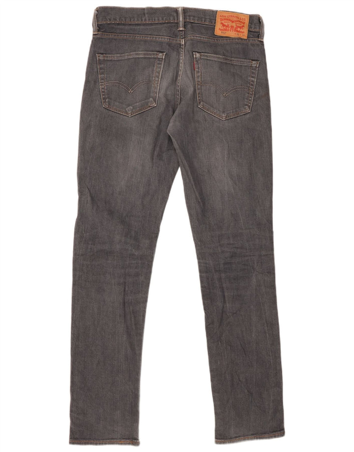 LEVI'S Herren 511 Slim Jeans W32 L32 Graue Baumwolle