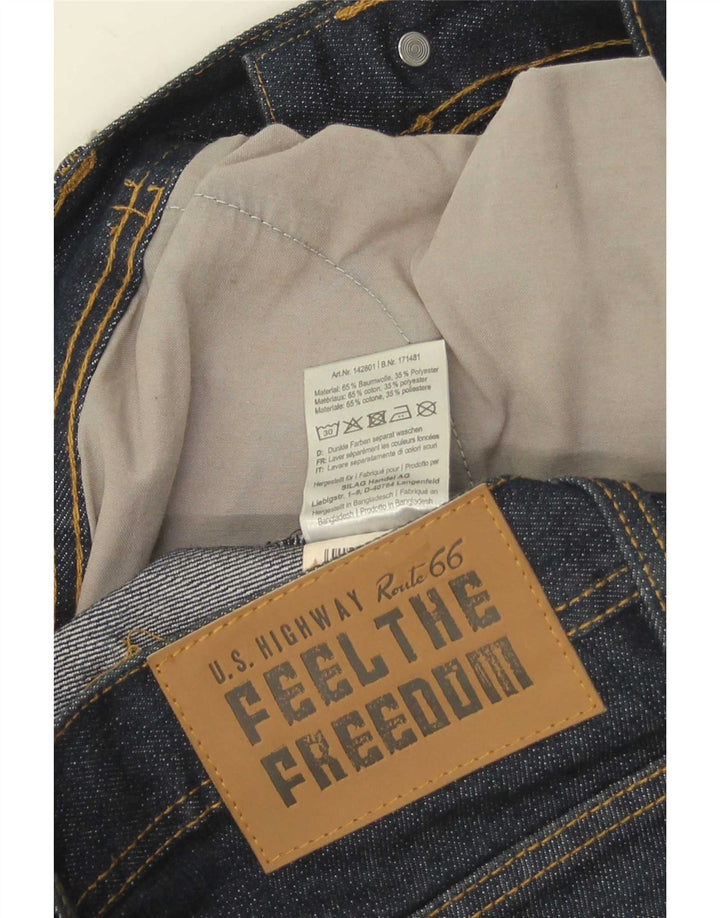 Route 66 Herren Straight Jeans W36 L30 Marineblau Baumwolle