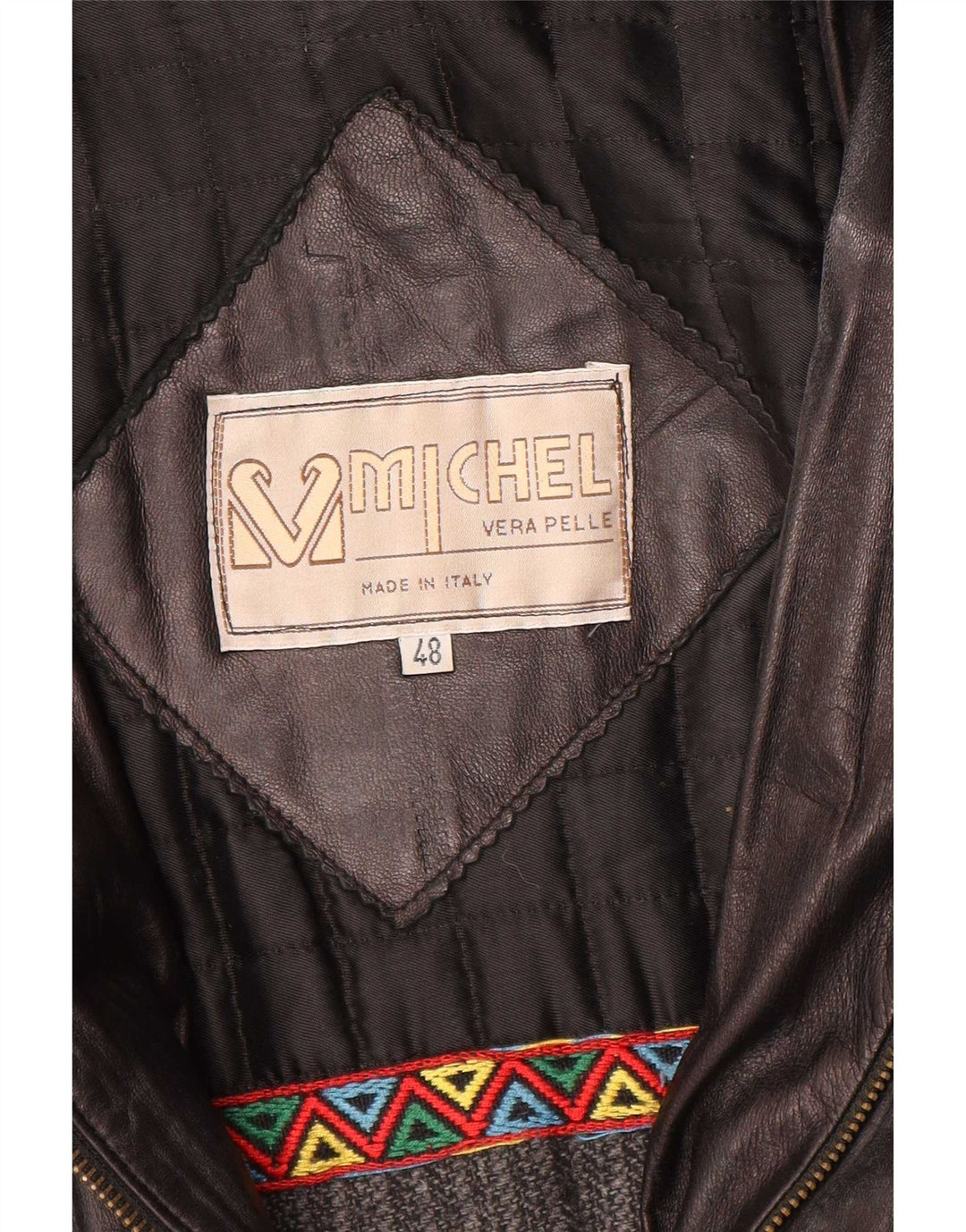 Michel Herren Ledermantel IT 48 Medium Schwarz