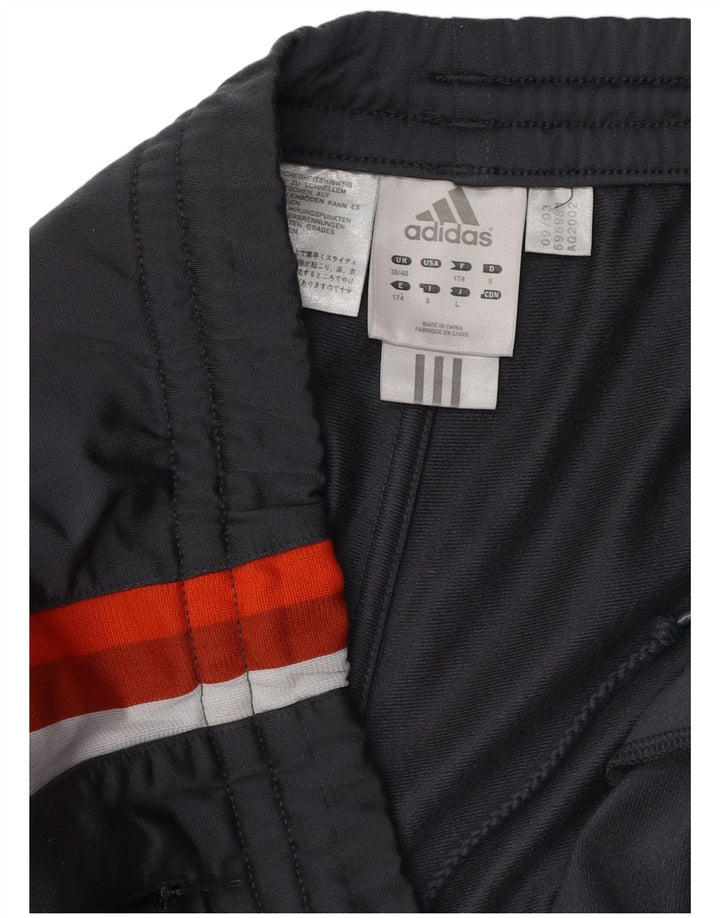 Adidas Herren-Trainingshose UK 38/40 Mittelgraues Colourblock-Polyester