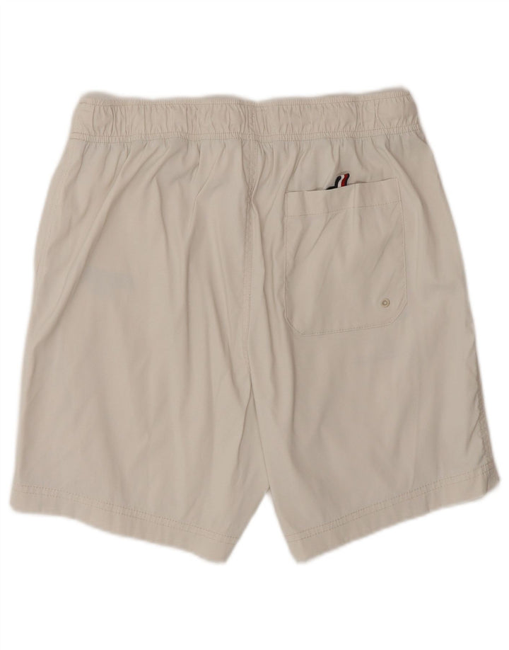 Tommy Hilfiger Herren-Bademode, klein, gebrochenes weißes Nylon