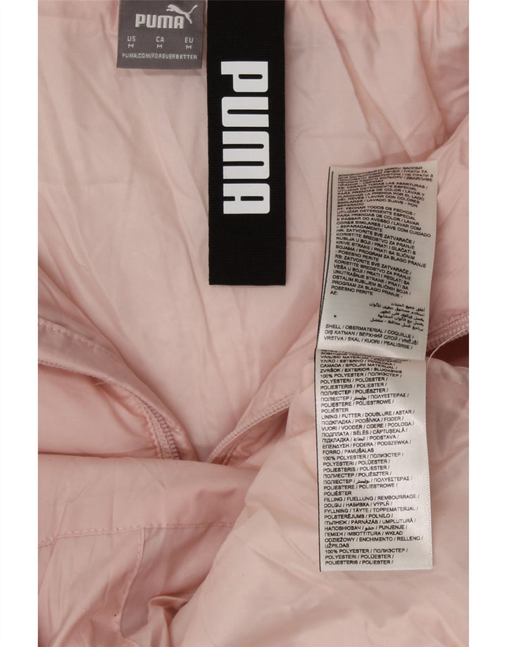 Puma Damen Kapuzenjacke, wattiert, UK 14, Mittelrosa, Polyester