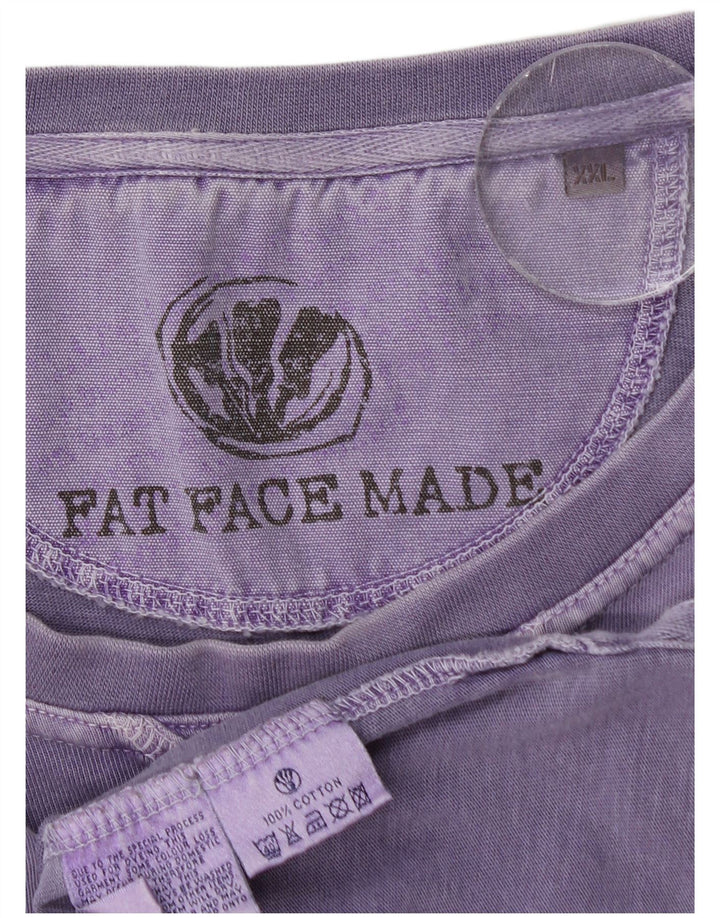 Fat Face Herren-Top, langärmelig, 2XL, Lila, Baumwolle