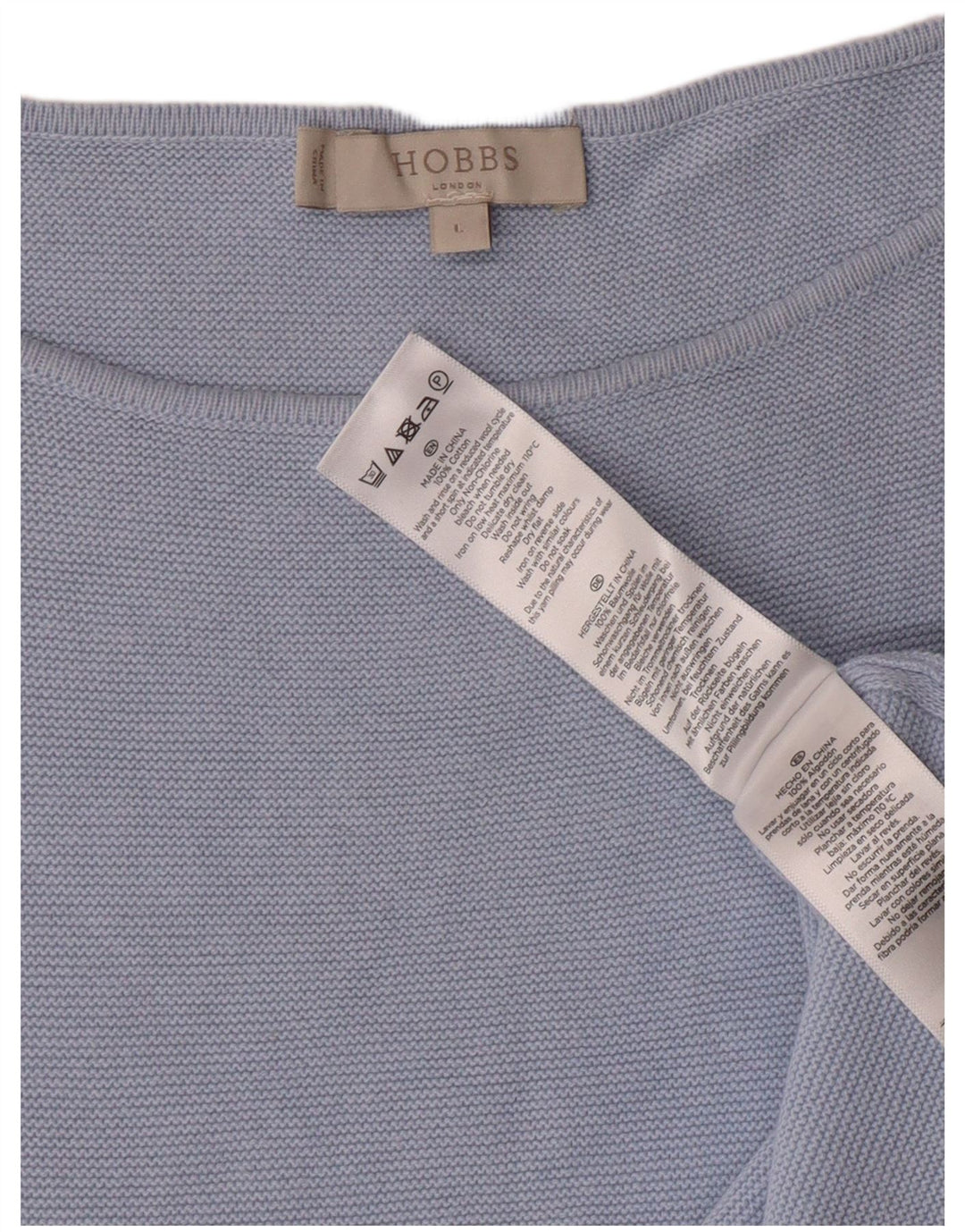 Hobbs Damen-Pullover mit U-Boot-Ausschnitt, Gr. 44, Größe L, blau, Baumwolle, klassisch