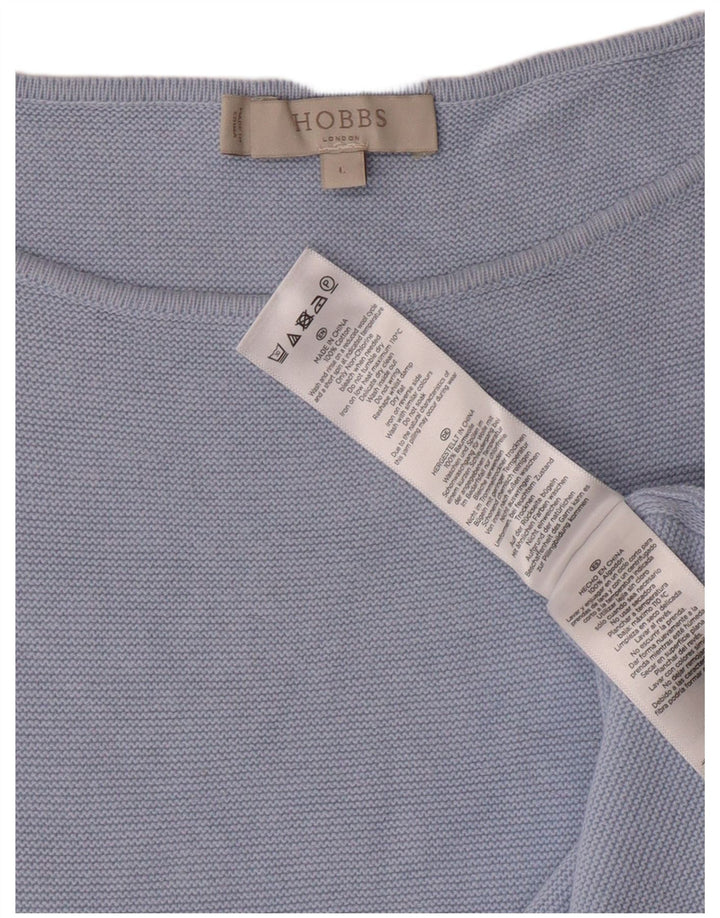 Hobbs Damen-Pullover mit U-Boot-Ausschnitt, Gr. 44, Größe L, blau, Baumwolle, klassisch