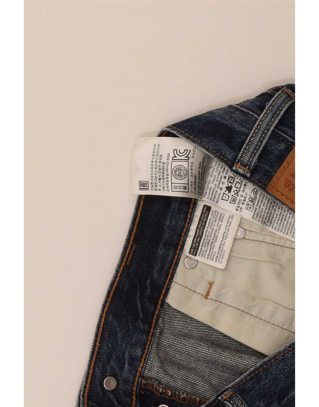 Levi's Damen Denim Hot Pants W29 Mittelblaue Baumwolle