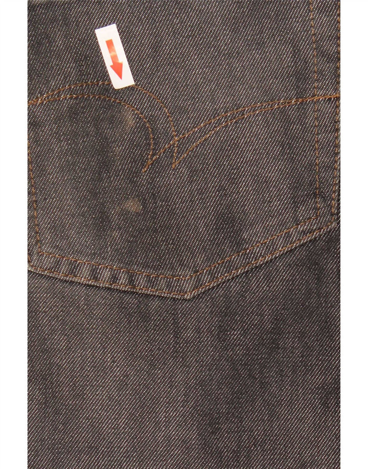 Lee Herren Straight Jeans W35 L29 Graue Baumwolle