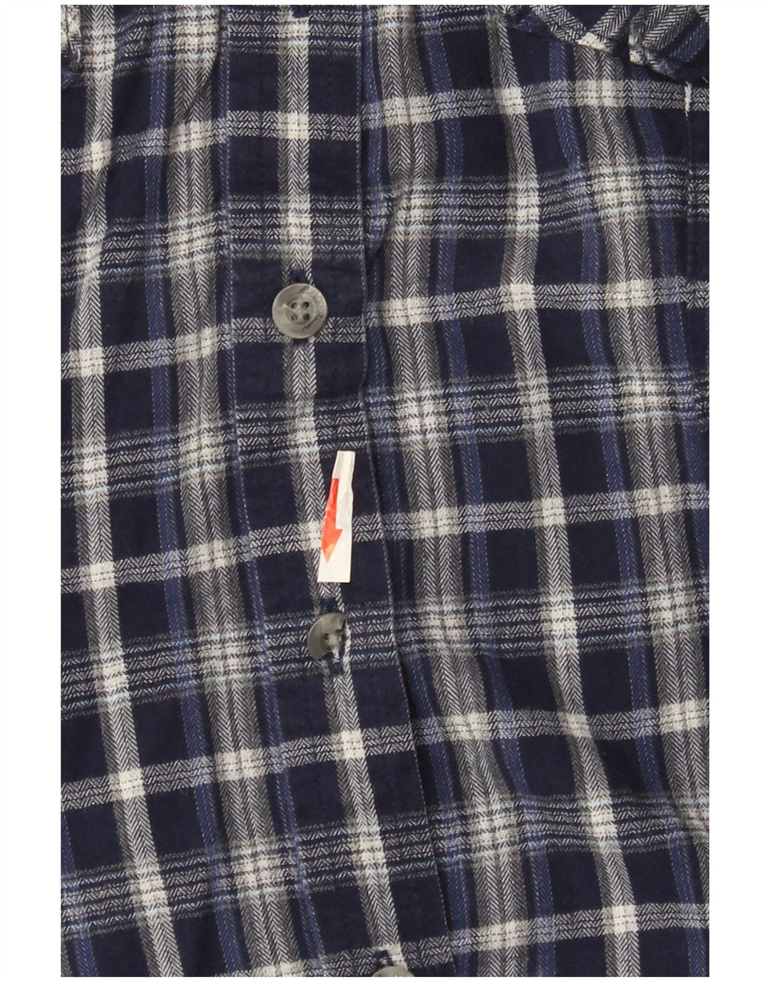 Eddie Bauer Damen Flanellhemd UK 14 Medium Navy Blue Check Baumwolle