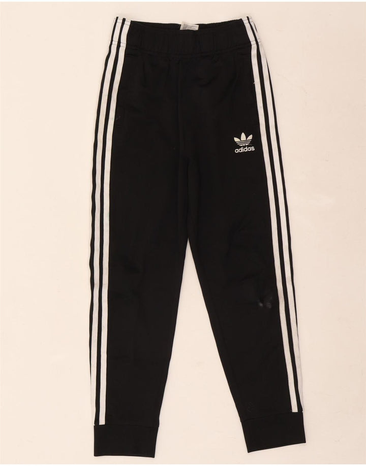 Adidas Jungen-Trainingshose, Jogginghose, 9–10 Jahre, schwarzes Polyester