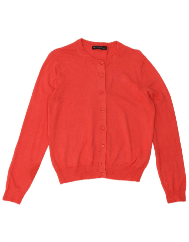Marks & Spencer Damen-Cardigan-Pullover UK 12 Mittelrote Viskose